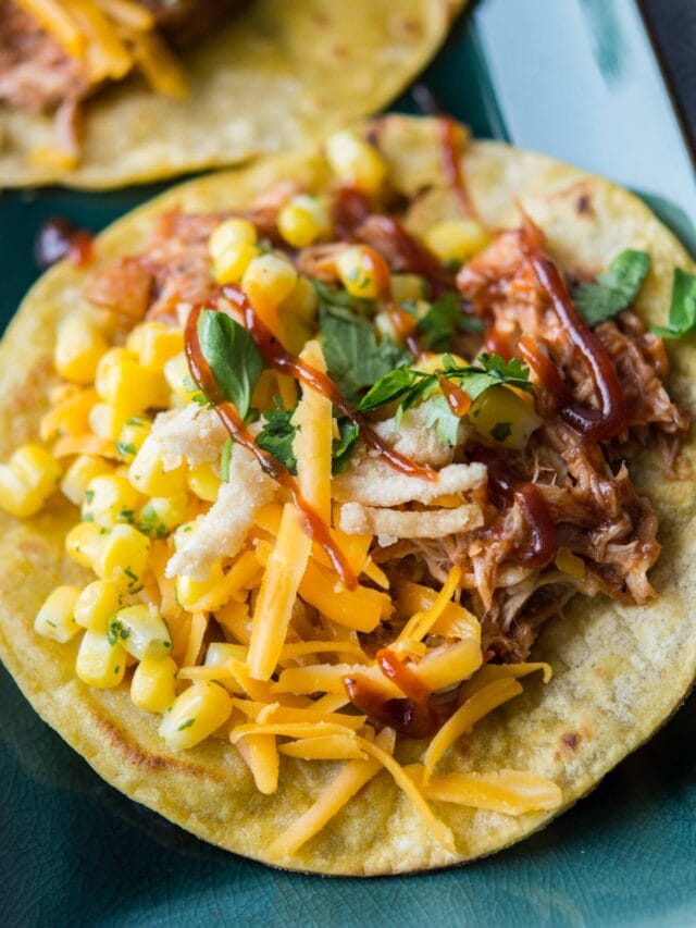 Slow Cooker BBQ Chicken Tacos