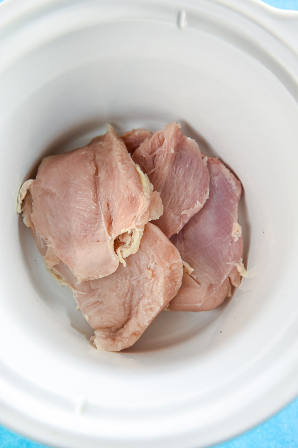 raw chicken in slow cooker