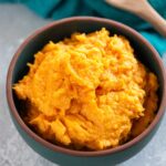 sweet potato mashed potatoes served in a bowl