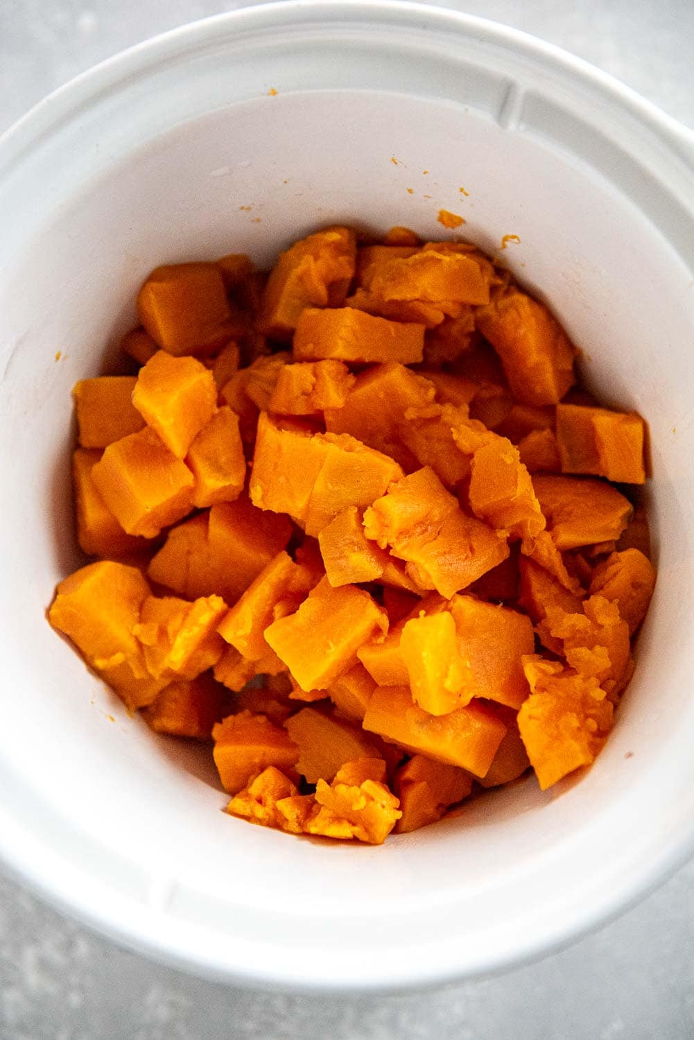 diced sweet potatoes in slow cooker