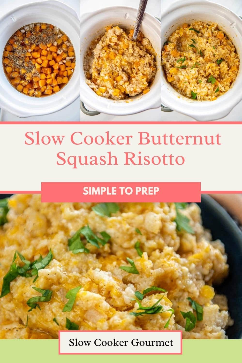 Slow Cooker Butternut Squash Risotto - Slow Cooker Gourmet