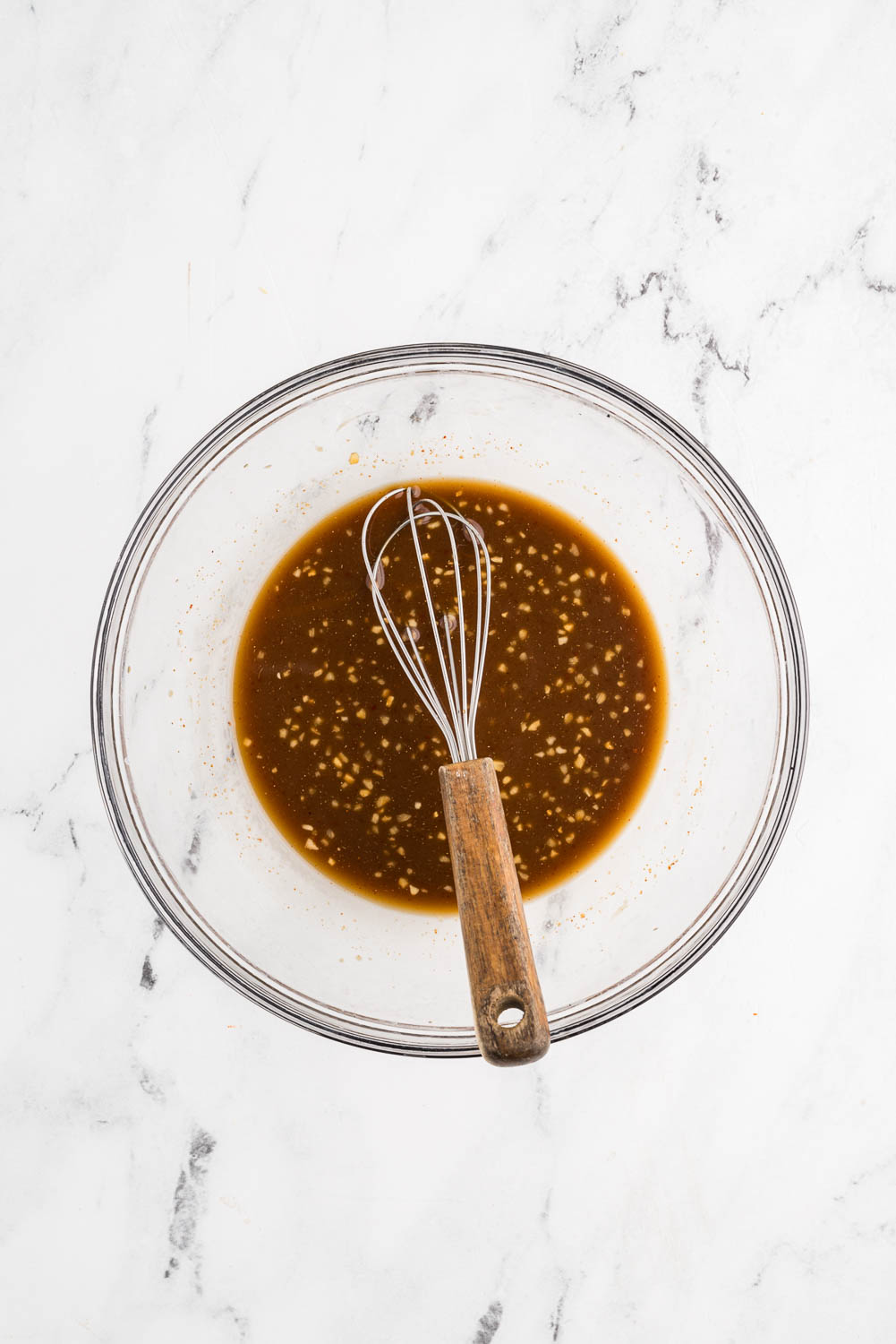 cornstarch and soy sauce mixture in bowl