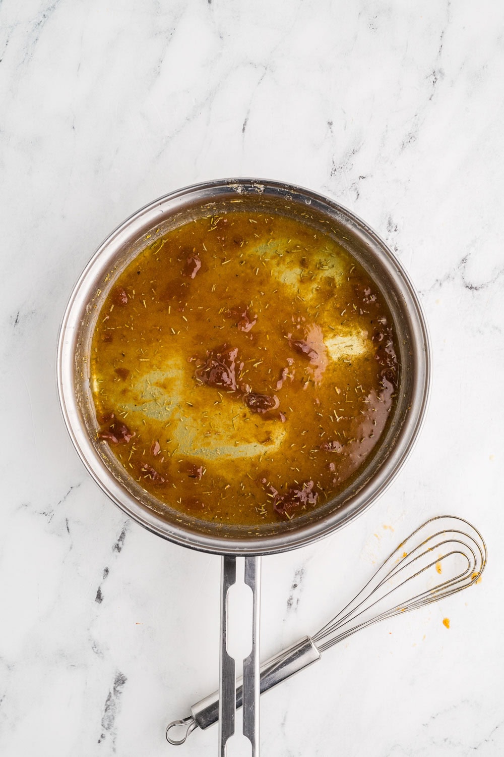 Browned Butter Sauce in skillet
