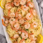 Slow Cooker Shrimp Scampi served