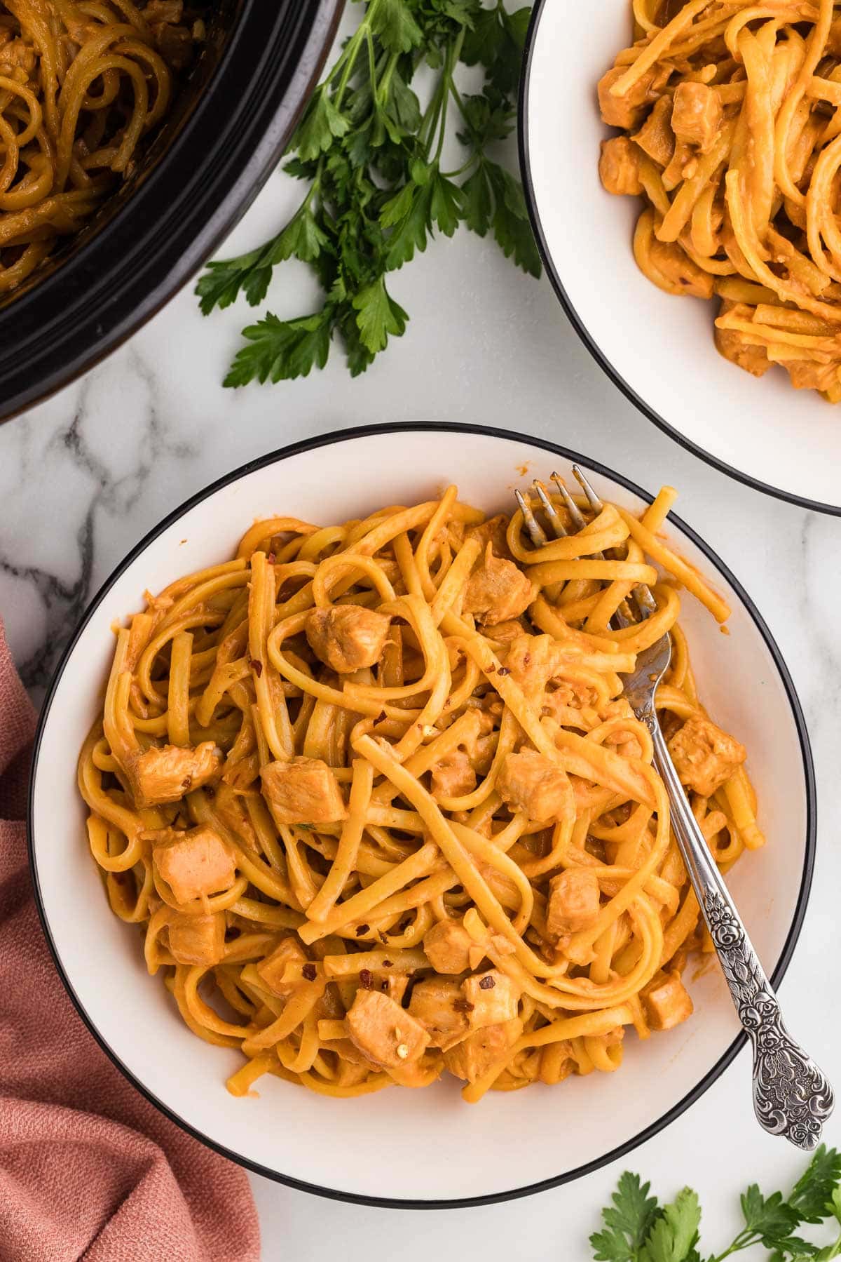 served Firecracker Chicken pasta