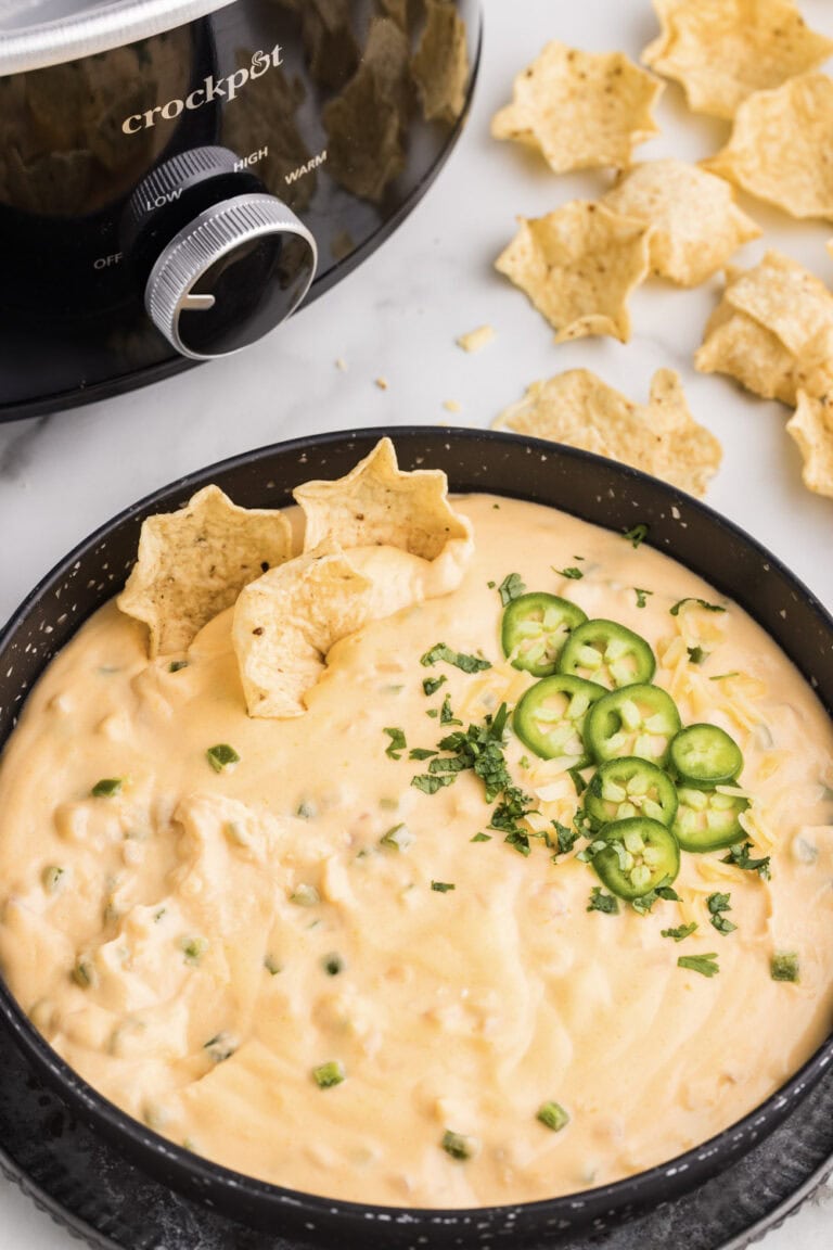 Spicy Slow Cooker Queso
