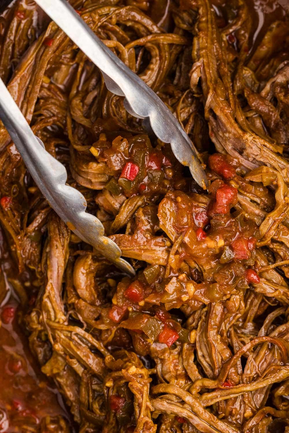 Close up of Easy Slow Cooker Ropa Vieja