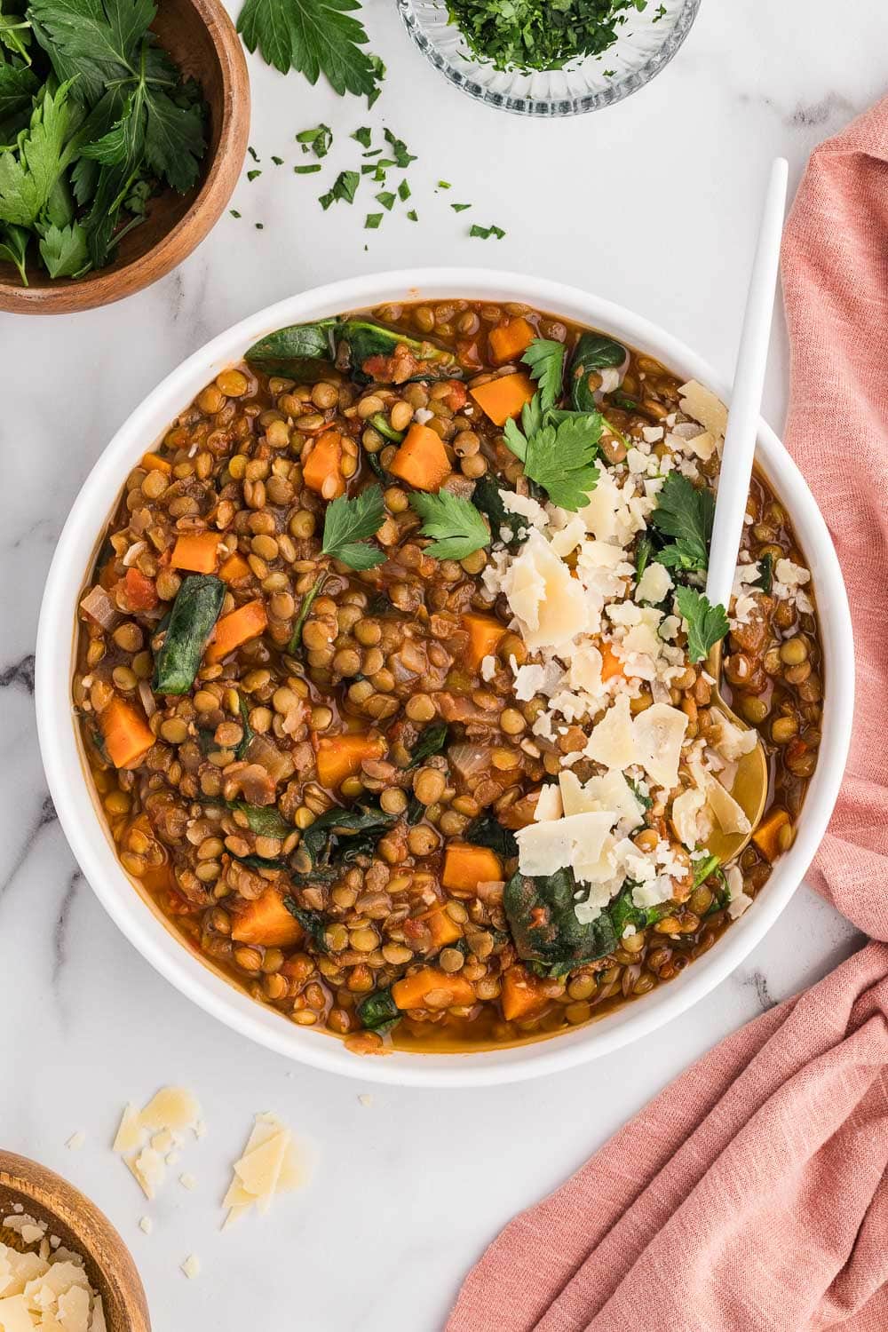 bowl of lentil soup