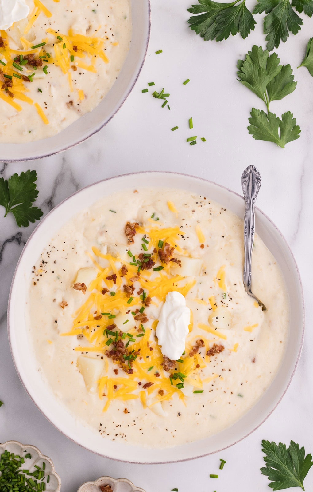 Hearty Homestyle Slow Cooker Loaded Potato Soup