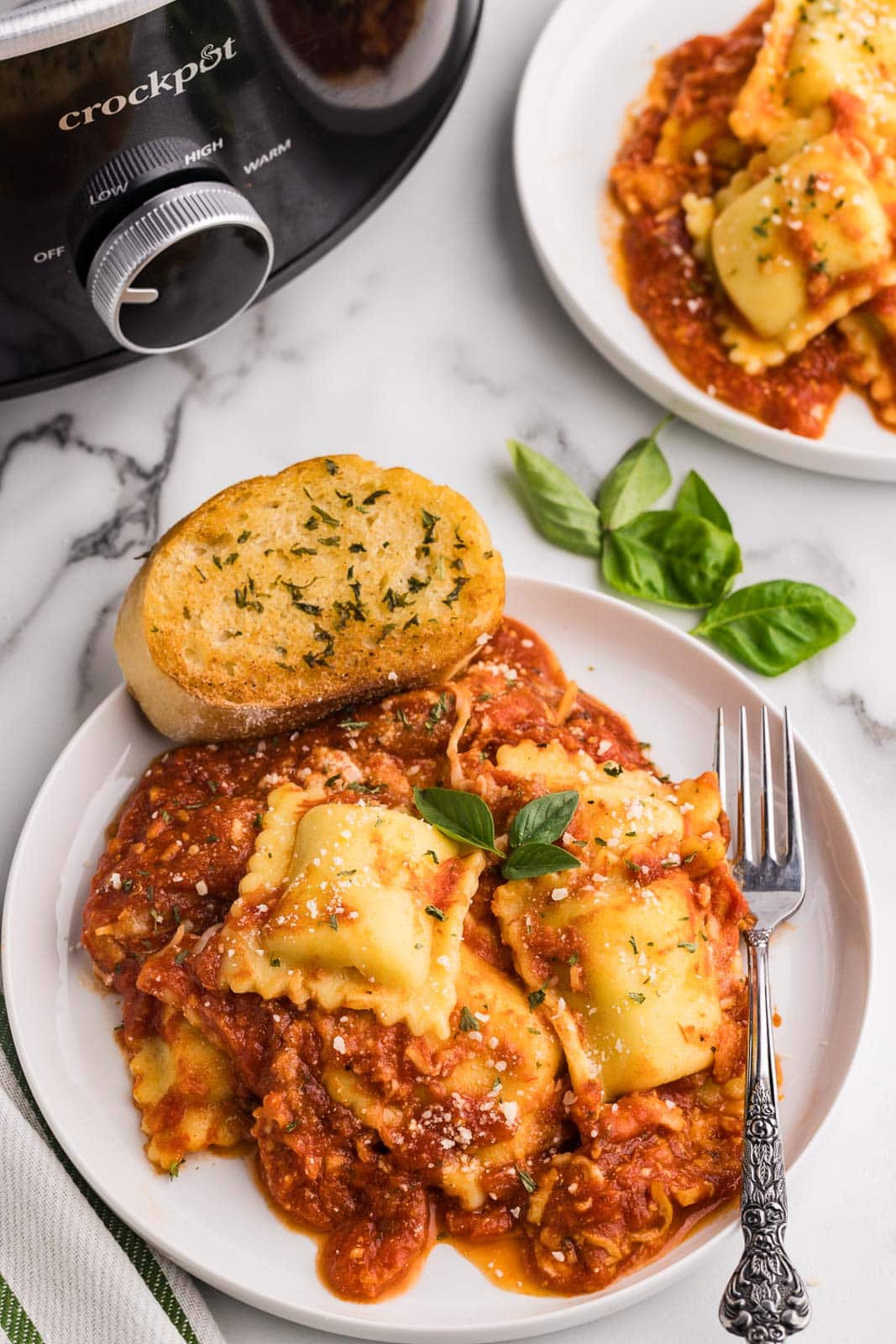 Lazy Day Slow Cooker Ravioli Lasagna
