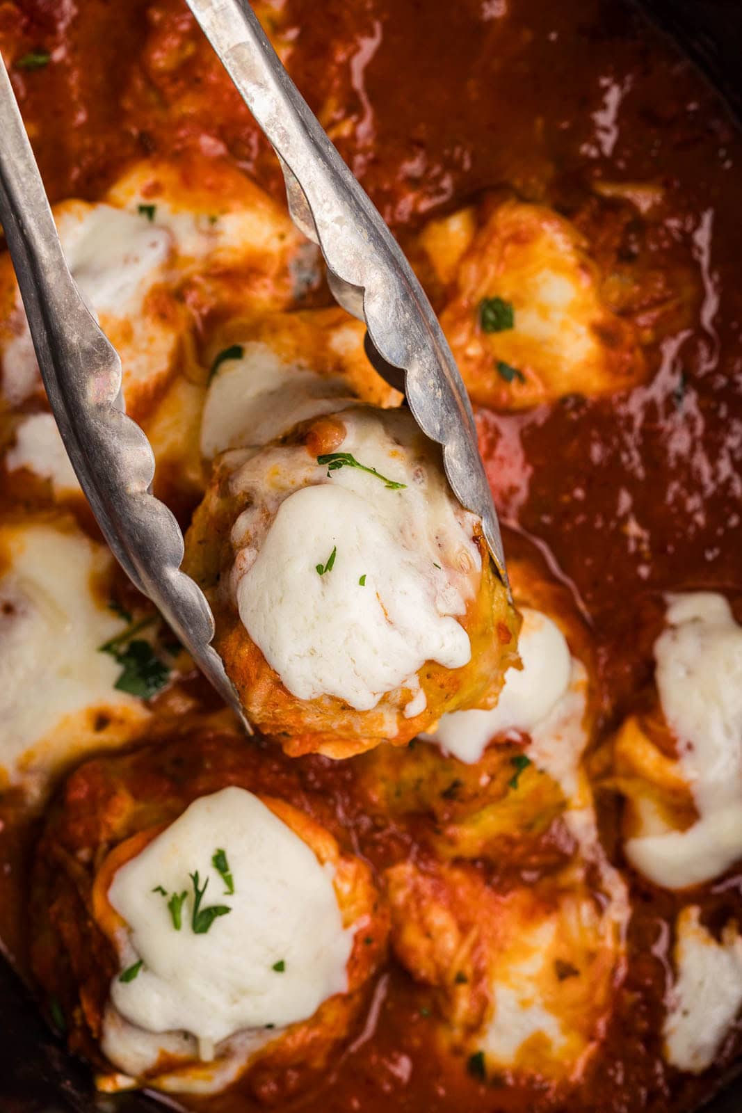 closeup view of meatballs