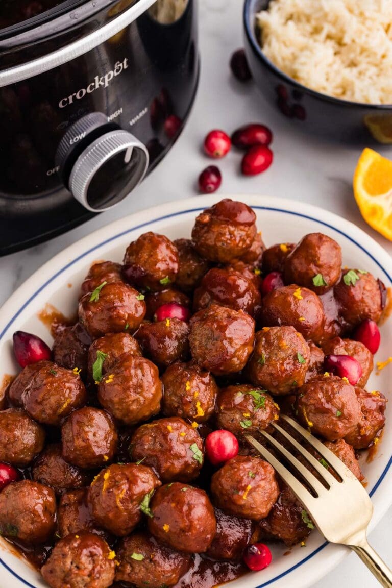 Slow Cooker Cranberry Meatballs