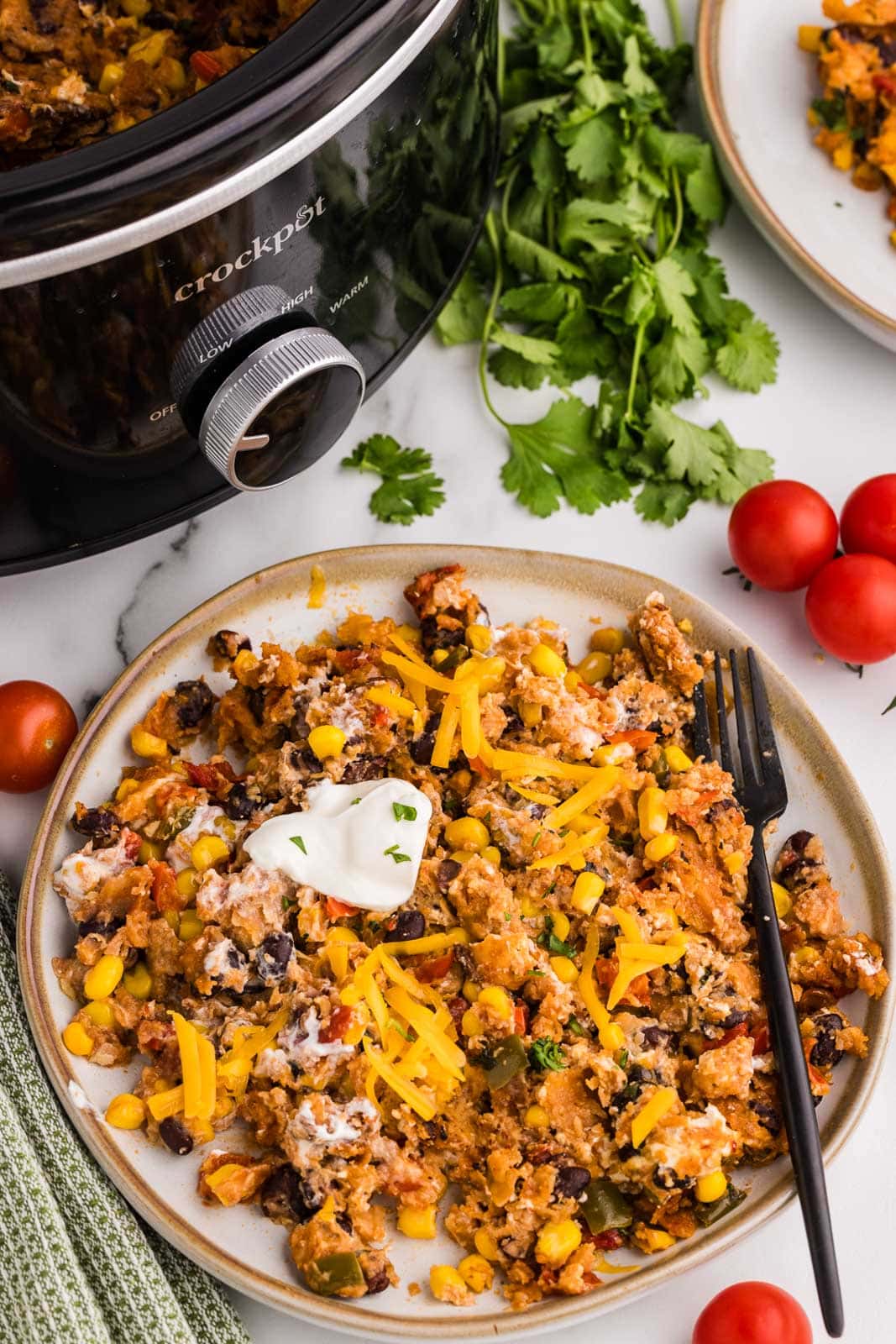 Slow Cooker Taco Casserole