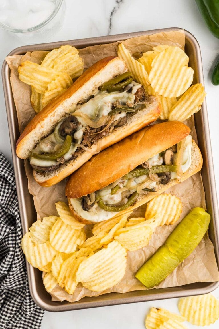 Slow Cooker Philly Cheesesteaks