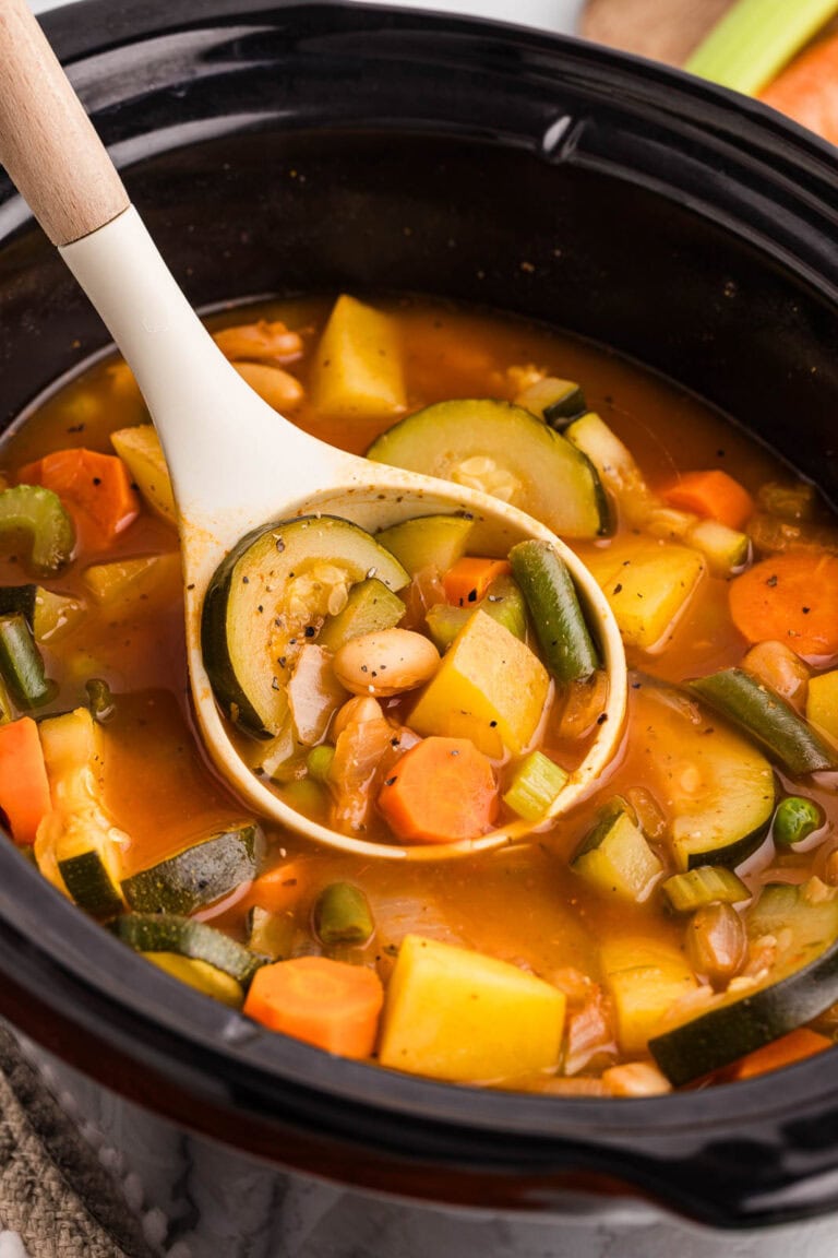 Hearty Slow Cooker Vegetable Soup - Slow Cooker Gourmet