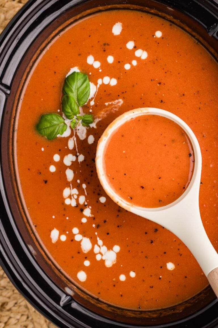 Homemade Slow Cooker Tomato Soup